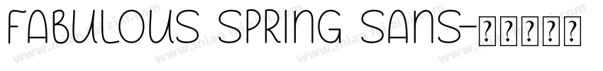 Fabulous Spring Sans字体转换